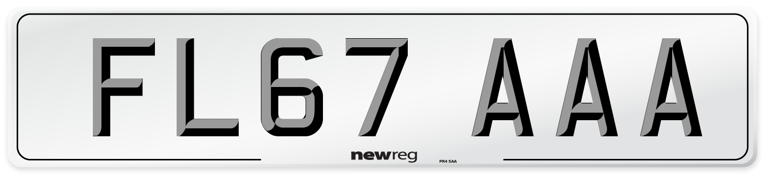 FL67 AAA Number Plate from New Reg